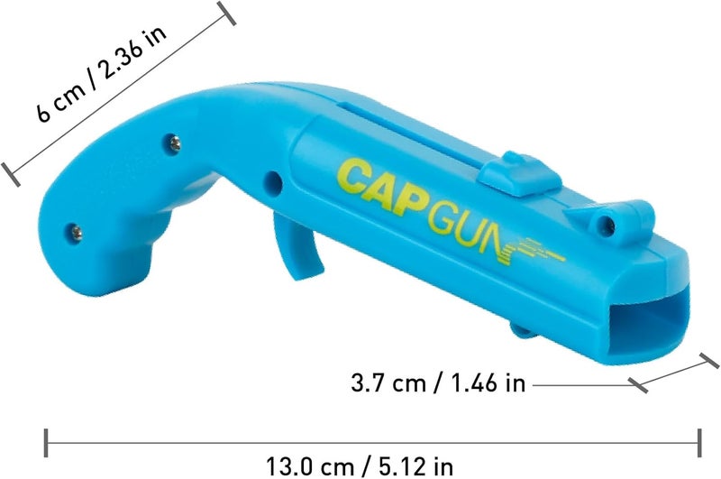 LIBERATECH Cap Shooting Bottle Opener Gun - Launches Caps for World Cup Parties, BBQs & Adult Gatherings, Fun Gadget for Men, Unique Gag Gift for Sports Events (Blue red black gray) - Image 5